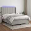 vidaXL &Kappa;&rho;&epsilon;&beta;ά&tau;&iota; Boxspring &mu;&epsilon; &Sigma;&tau;&rho;ώ&mu;&alpha; & LED &Alpha;&nu;.&Gamma;&kappa;&rho;&iota; 140x200&epsilon;&kappa;. &Upsilon;&phi;&alpha;&sigma;&mu;ά&tau;&iota;&nu;&omicron;
