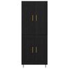 vidaXL Highboard &Mu;&alpha;ύ&rho;&eta; &Omicron;&xi;&upsilon;ά 69,5 x 34 x 180 &epsilon;&kappa;. &Epsilon;&pi;&epsilon;&xi;&epsilon;&rho;&gamma;&alpha;&sigma;&mu;έ&nu;&omicron; &xi;ύ&lambda;&omicron;