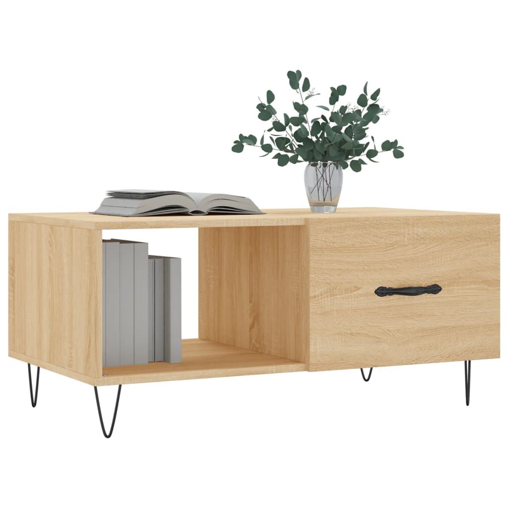 vidaXL Τραπεζάκι Σαλονιού Sonoma Δρυς 90x50x40 εκ. Επεξεργασμένο Ξύλο