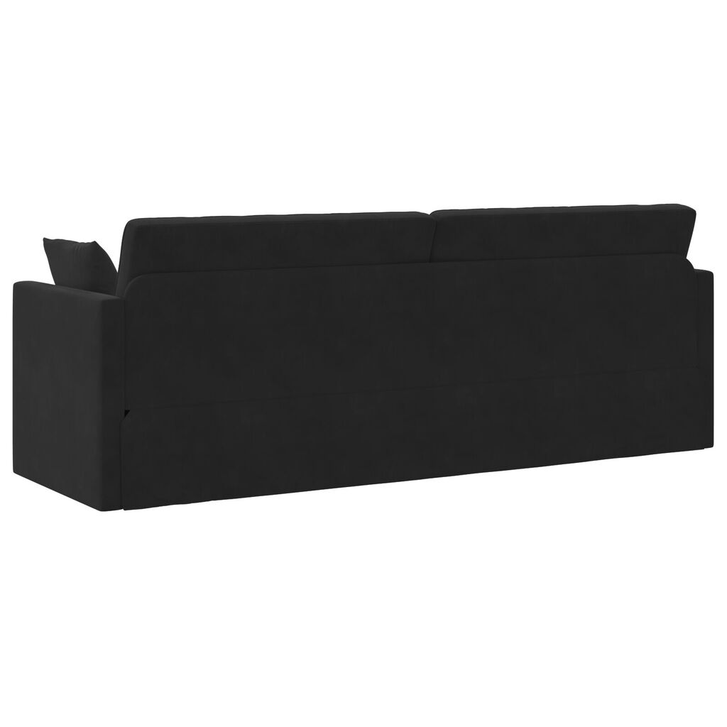 vidaXL Κρεβάτι Καναπές 2 σε 1 Μαύρος 213x144x60 εκ Βελούδο