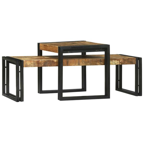 vidaXL Τραπεζάκι σαλονιού 2 pcs Καφέ 48 x 40 x 40 εκ Μασίφ ξύλο μάνγκο