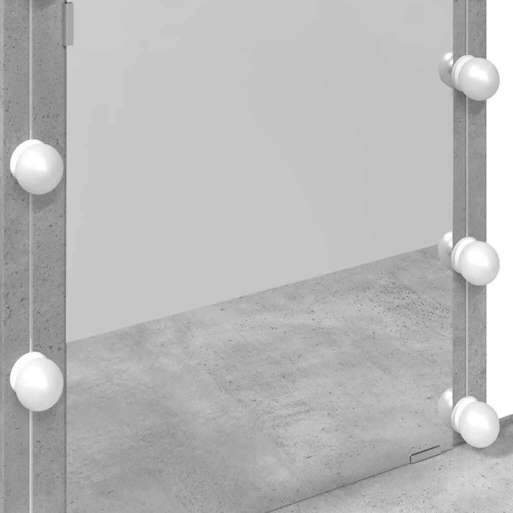 vidaXL Μπουντουάρ με LED Γκρι Σκυροδέματος 100x40x130 εκ.
