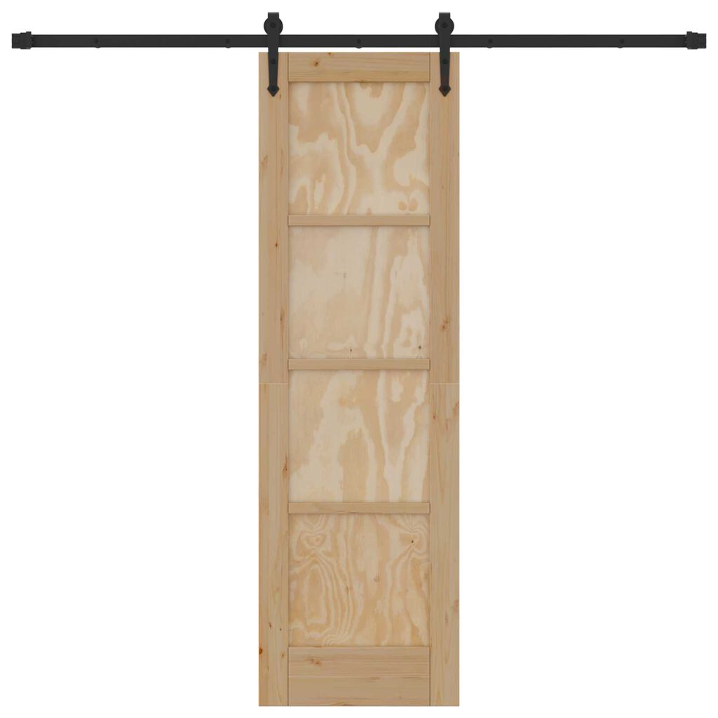 vidaXL Συρόμενη Πόρτα ORKDAL Καφέ 61 x 198.5 εκ. Μασίφ ξύλο πεύκου