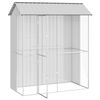 vidaXL Κλουβί Πουλιών Γκρι 215 x 110 x 247 εκ. Γαλβανισμένος χάλυβας