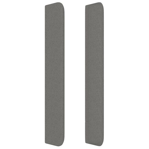 vidaXL Κεφαλάρι με Πτερύγια Σκούρο Γκρι 163x16x118/128 εκ. Υφασμάτινο