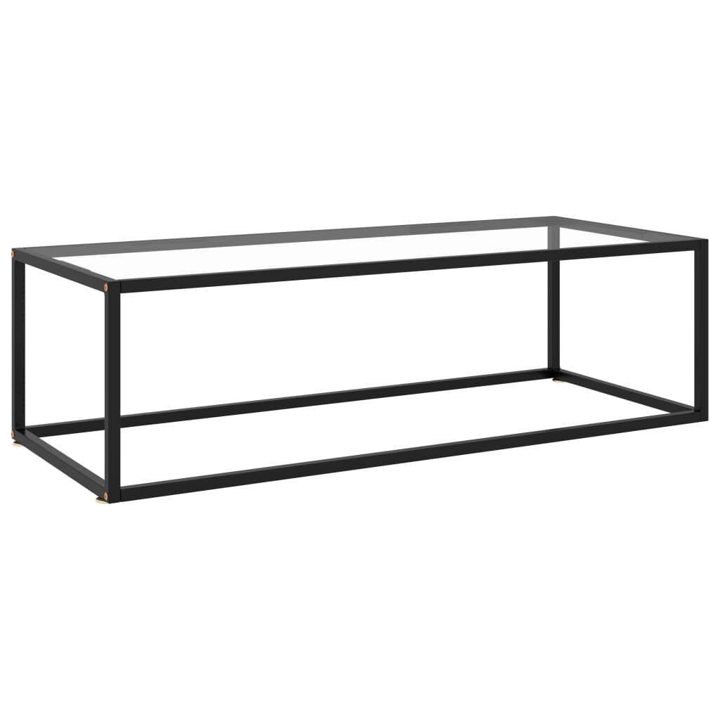 vidaXL Τραπεζάκι Σαλονιού Μαύρο 120 x 50 x 35 εκ. με Ψημένο Γυαλί