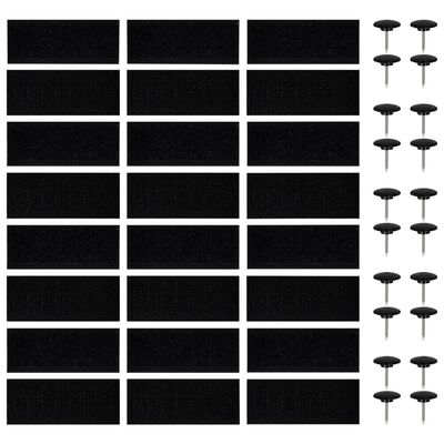 vidaXL Σίτα Πόρτας 2 Τεμαχίων Μαύρη 220 x 110 εκ. με Μαγνήτες