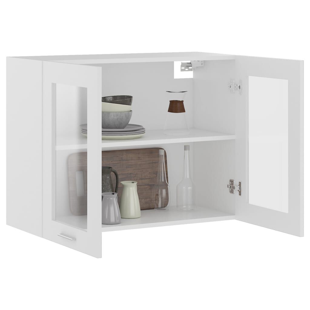 vidaXL Ντουλάπι Κρεμαστό με Τζάμι Lyon Λευκό 80x31x60εκ. από