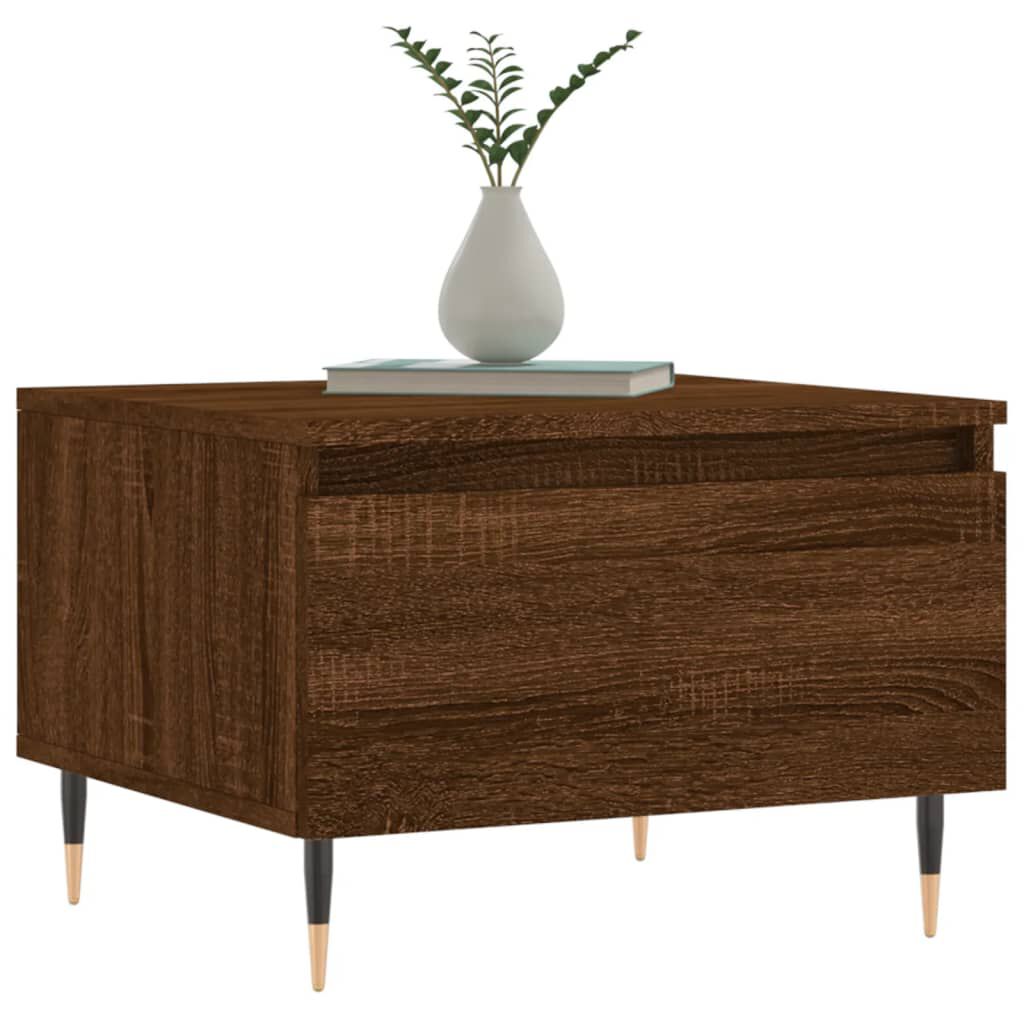 vidaXL Τραπεζάκια Σαλονιού 2 τεμ. Καφέ Δρυς 50x46x35 εκ. Επεξ. Ξύλο
