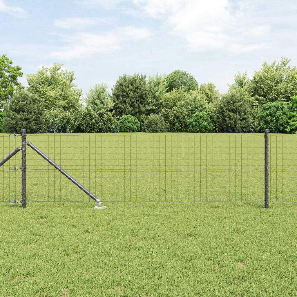 vidaXL Στύλος Περιφράξεων 52 pcs Ασημί 3.2 x 3.2 x 120 εκ Ατσάλι