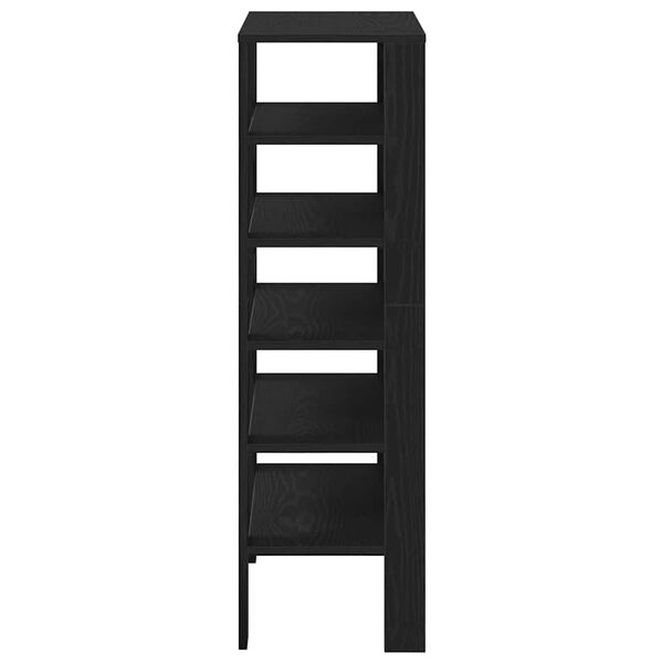 vidaXL Παπουτσοθήκη Μαύρη Δρυς 61x32x105 εκ. από Επεξεργασμένο Ξύλο