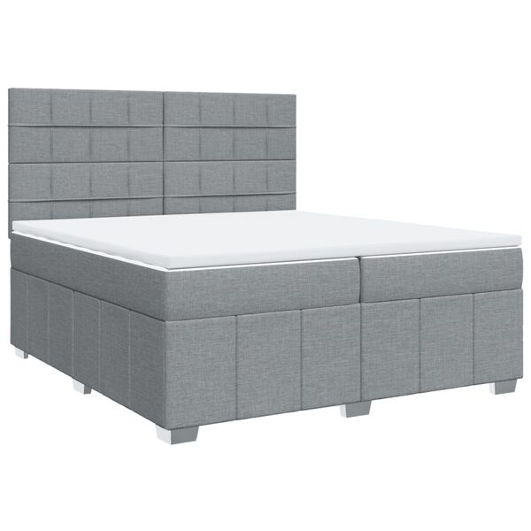 vidaXL &Kappa;&rho;&epsilon;&beta;ά&tau;&iota; Boxspring &mu;&epsilon; &Sigma;&tau;&rho;ώ&mu;&alpha; &Alpha;&nu;&omicron;&iota;&chi;&tau;ό &Gamma;&kappa;&rho;&iota; 200x200 &epsilon;&kappa;. &Upsilon;&phi;&alpha;&sigma;&mu;ά&tau;&iota;&nu;&omicron;