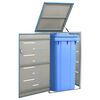 vidaXL Πλαίσιο για Κάδο Απορρ. με Ρόδες 69x77,5x112,5 εκ Αν. Ατσάλι
