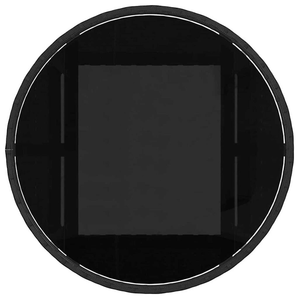 vidaXL Σέτ φαγητού για κήπο 3 pcs Καφέ Πολυ ράταν