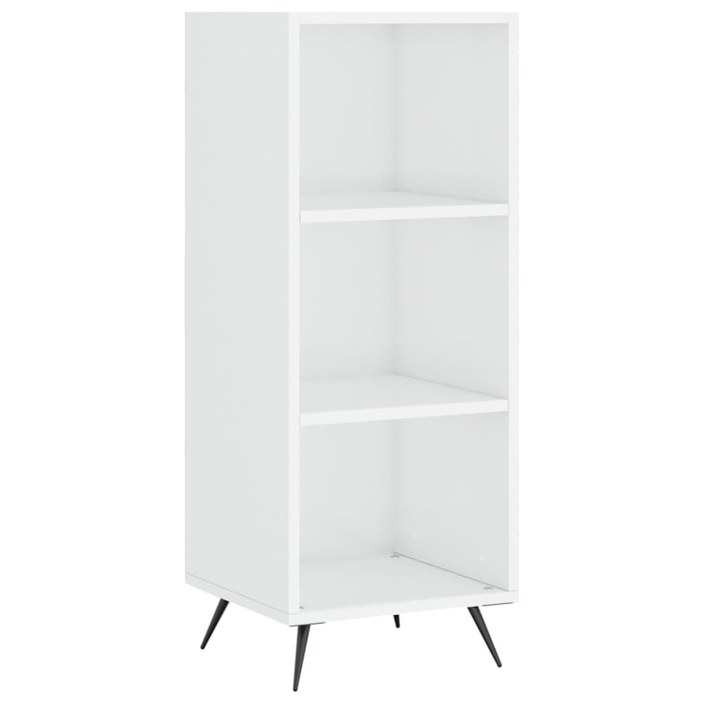 vidaXL Ντουλάπι Γυαλ. Λευκό 34,5 x 34 x 180 εκ. από Επεξεργασμένο Ξύλο