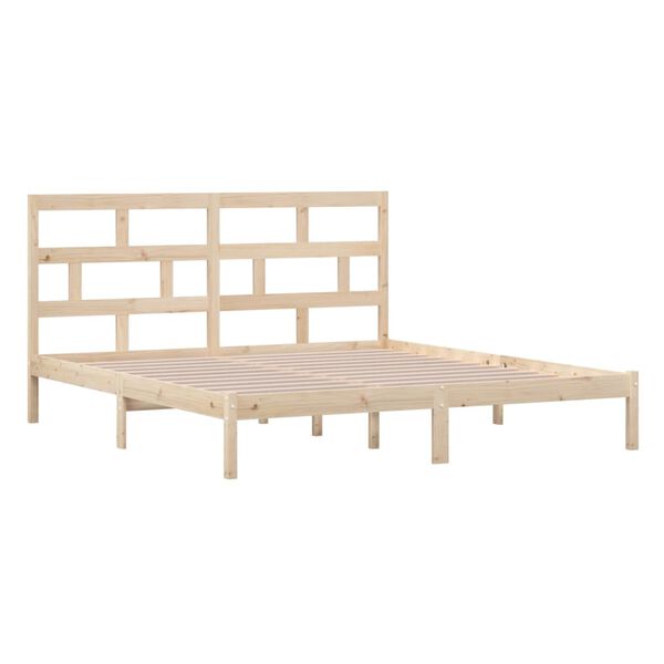 vidaXL Πλαίσιο Κρεβατιού 180 x 200 εκ. Μασίφ Ξύλο Super King Size