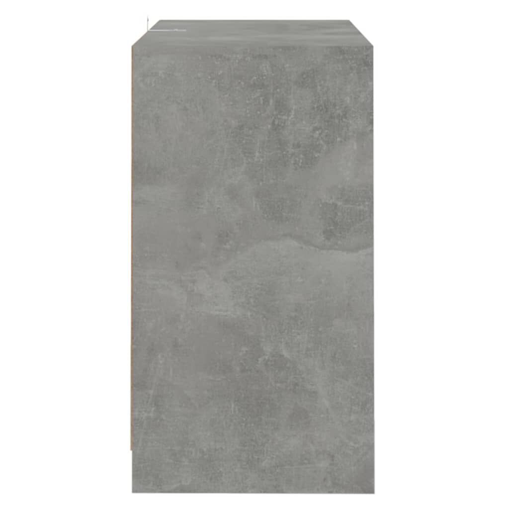 vidaXL Μπουφές Γκρι Σκυροδέματος 70x41x75 εκ. Επεξεργασμένο Ξύλο