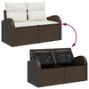 vidaXL Σετ Καναπέ Κήπου 7 pcs Καφέ 100 x 55 x 73 εκ Πολυ ράταν