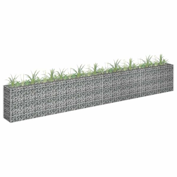 vidaXL Συρματοκιβώτιο-Γλάστρα Υπερυψωμένη 360x30x60 εκ. Γαλβ. Χάλυβας