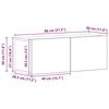 vidaXL Σετ επίπλου τηλεόρασης 4 pcs Μαύρη δρυς 80 x 30 x 30 εκ