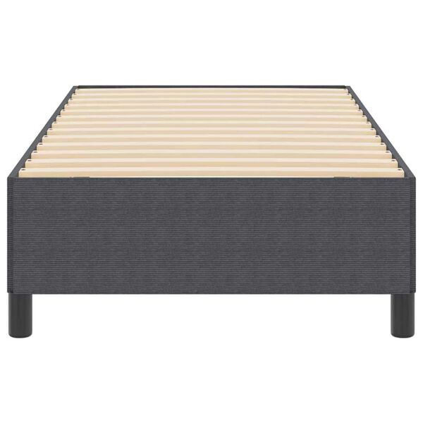 vidaXL Σκελετός Κρεβατιού Σκούρο γκρι 90 x 200 cm Βελούδο