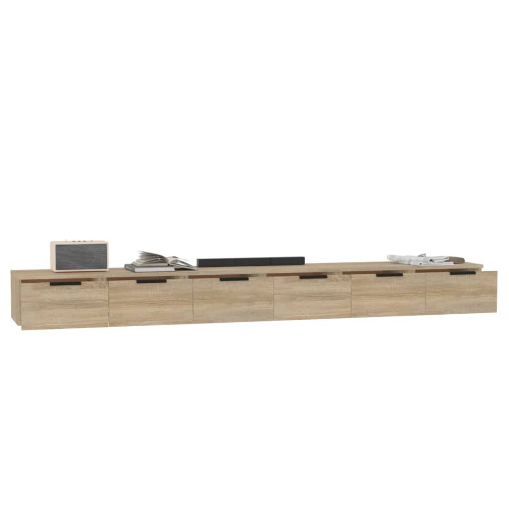 vidaXL Ντουλάπια Τοίχου 2 τεμ. Sonoma Δρυς 102x30x20 εκ. Επεξ. Ξύλο