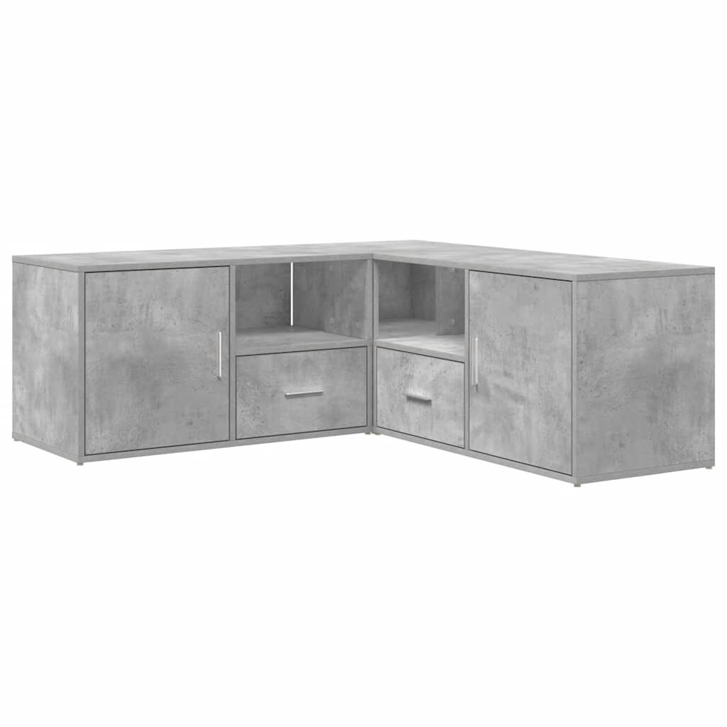 vidaXL Ντουλάπι Γωνιακό Γκρι Σκυροδέματος 200x40x45εκ. από Επεξ. Ξύλο