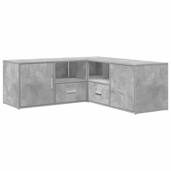 vidaXL Ντουλάπι Γωνιακό Γκρι Σκυροδέματος 200x40x45εκ. από Επεξ. Ξύλο