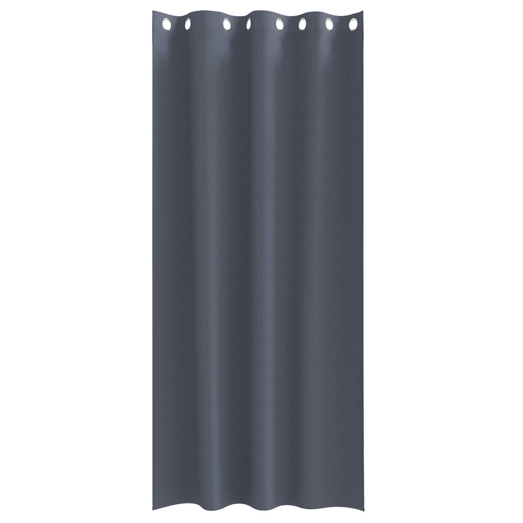vidaXL Κουρτίνες με κουρτίνες 2 pcs Ανθρακί 225 x 140 εκ. Πολυεστέρας