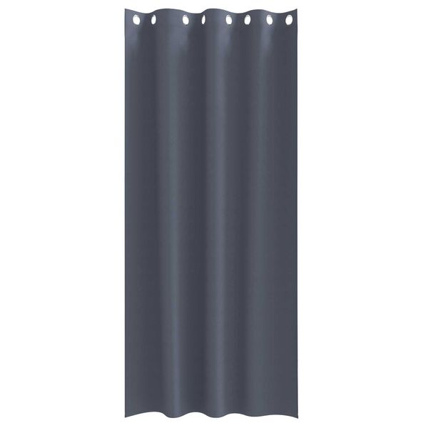 vidaXL Κουρτίνες με κουρτίνες 2 pcs Ανθρακί 225 x 140 εκ. Πολυεστέρας