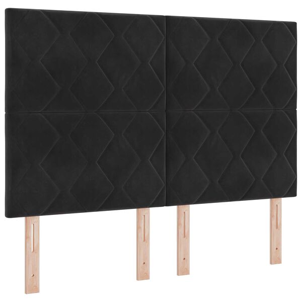vidaXL Κρεβάτι Μαύρο 140x200 εκ. Βελούδο