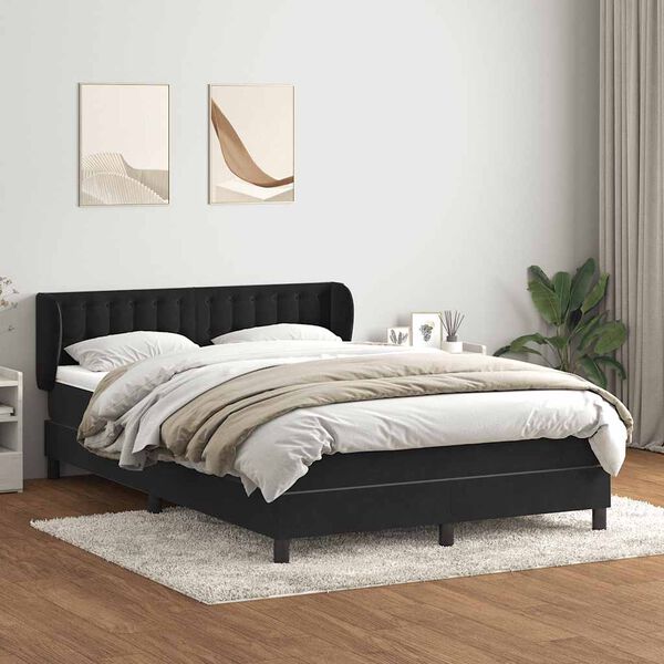 vidaXL &Kappa;&rho;&epsilon;&beta;ά&tau;&iota; Boxspring &mu;&epsilon; &Sigma;&tau;&rho;ώ&mu;&alpha; &Mu;&alpha;ύ&rho;&omicron; 1140x210 &epsilon;&kappa;. &Beta;&epsilon;&lambda;&omicron;ύ&delta;&iota;&nu;&omicron;