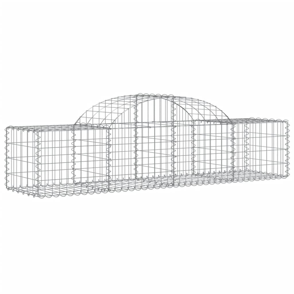 vidaXL Συρματοκιβώτια Τοξωτά 15 τεμ. 200x50x40/60 εκ. Γαλβαν. Ατσάλι