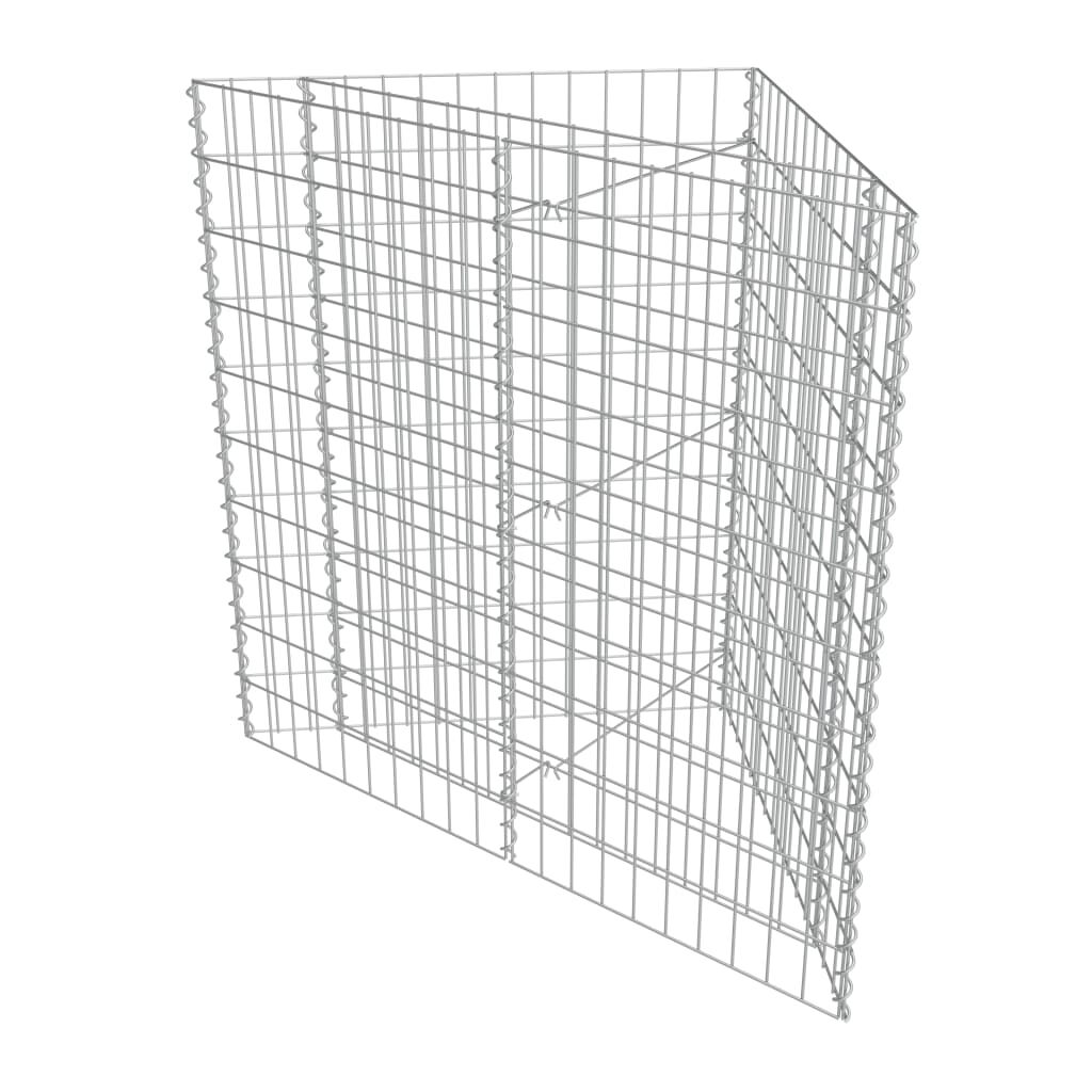 vidaXL Συρματοκιβώτιο-Γλάστρα Υπερυψωμένη 75x75x100 εκ. Γαλβ. Χάλυβας
