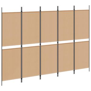 vidaXL 5-Panel Room Divider &Mu;&pi;&epsilon;&zeta; 250 x 180 cm Ύ&phi;&alpha;&sigma;&mu;&alpha;