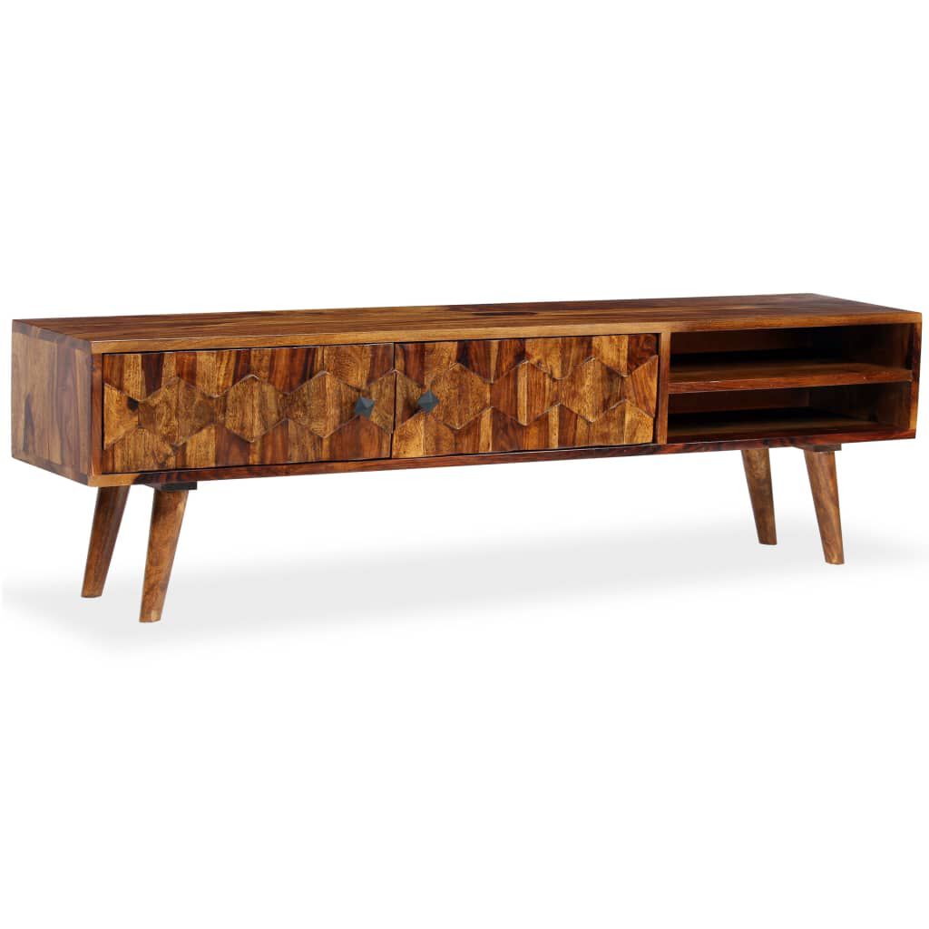 vidaXL Έπιπλο Τηλεόρασης 140 x 30 x 40 εκ. από Μασίφ Ξύλο Sheesham