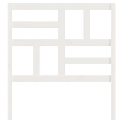 vidaXL Κεφαλάρι Κρεβατιού Λευκό 81x4x104 εκ. από Μασίφ Ξύλο Πεύκου