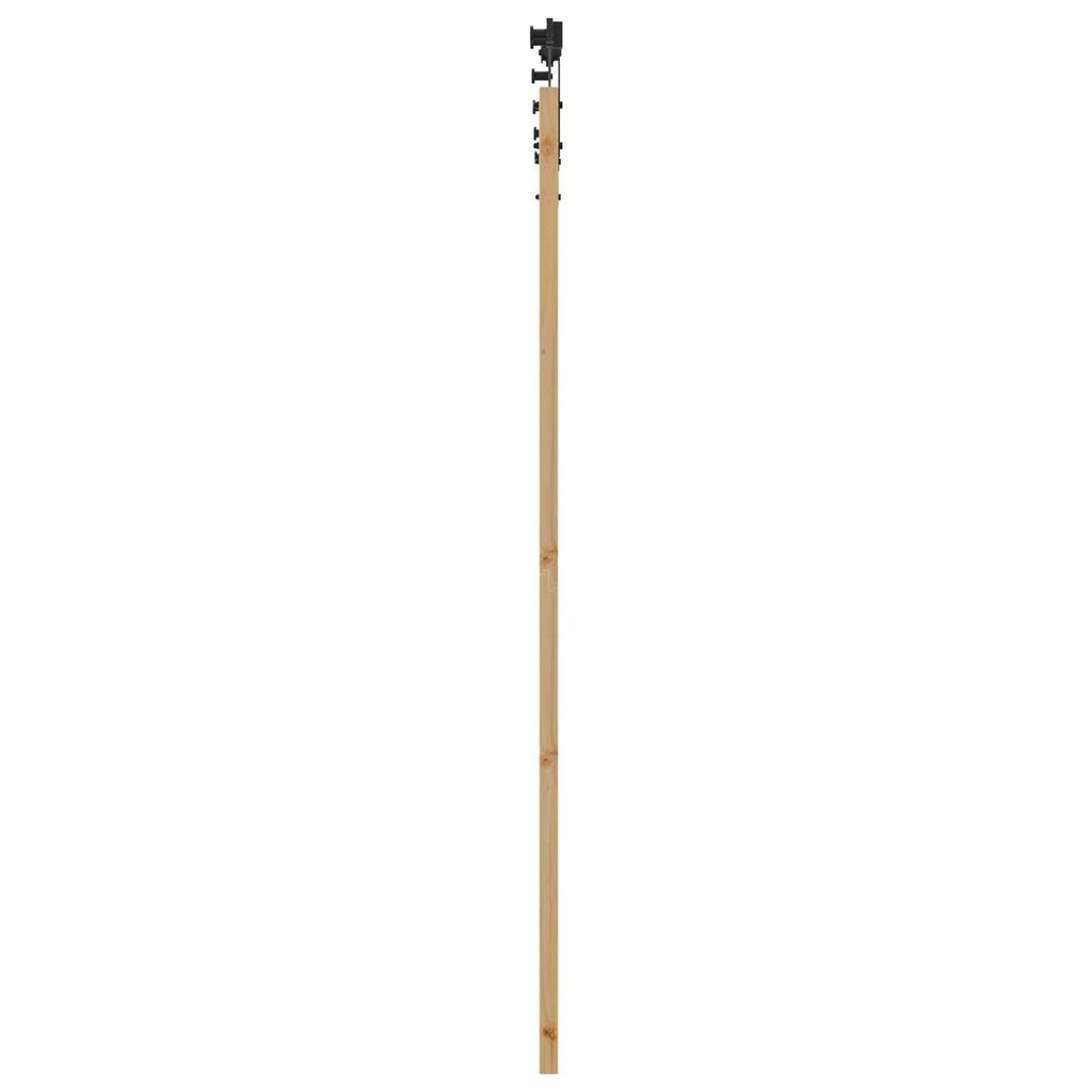 vidaXL Συρόμενη Πόρτα Φυσικό και μαύρο 93 x 202 cm