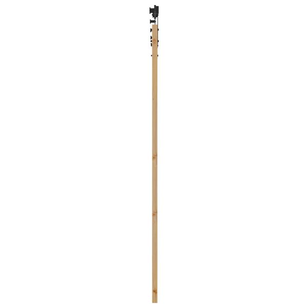 vidaXL Συρόμενη Πόρτα Φυσικό και μαύρο 93 x 202 cm