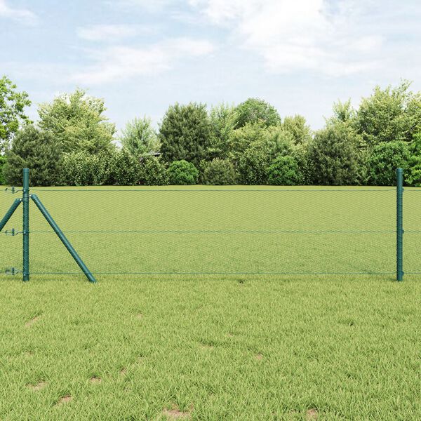 vidaXL Εξάγωνος Φράχτης Γκρίζος Πράσινο 2500 x 60 x 0.07 εκ