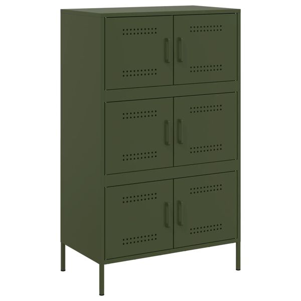 vidaXL Ντουλάπι Πράσινο Λαδί 68x39x113 εκ. από Ατσάλι