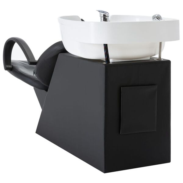 vidaXL Λουτήρας Κομμωτηρίου Μαύρο / Λευκό από Συνθετικό Δέρμα