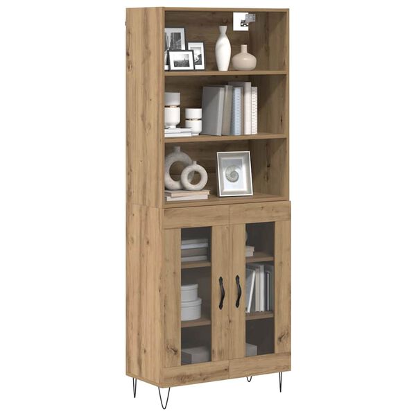 vidaXL Highboard 2 pcs Artisan Oak &Epsilon;&pi;&epsilon;&xi;&epsilon;&rho;&gamma;&alpha;&sigma;&mu;έ&nu;&omicron; &xi;ύ&lambda;&omicron;