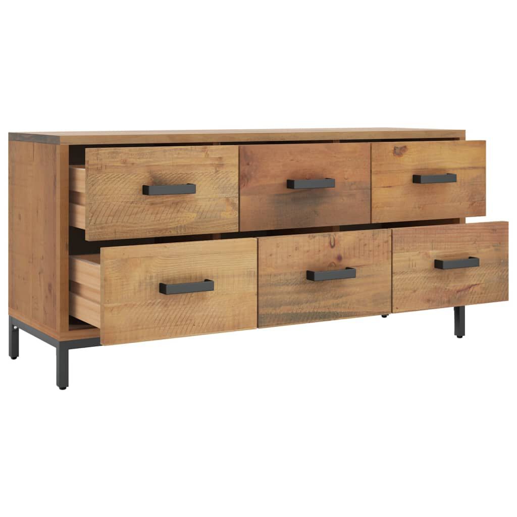 vidaXL Ντουλάπι Αποθήκευσης Καφέ 110x30x45 εκ. από Μασίφ Ξύλο Πεύκου