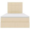 vidaXL Κρεβάτι με αποθηκευτικό χώρο και LED Κρέμ 120 x 200 cm