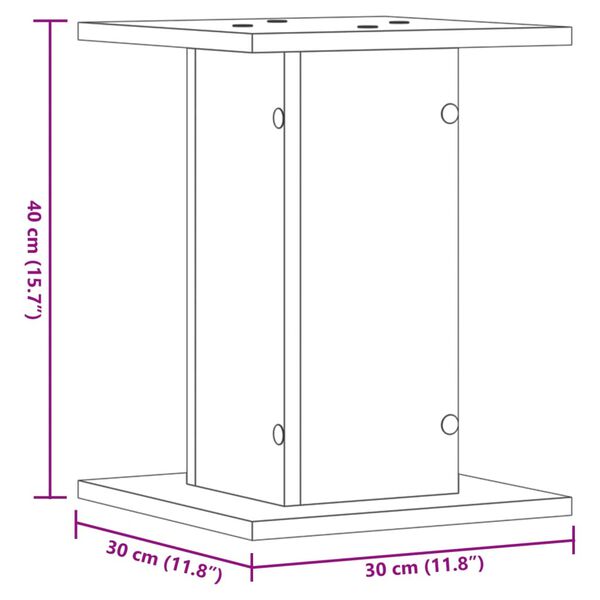 vidaXL Βάσεις Φυτών 2 Τεμ. Sonoma Δρυς 30x30x40 εκ. Επεξεργασμένο Ξύλο