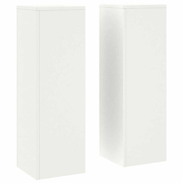 vidaXL Στήριξη φυτών 2 pcs Λευκό 24 x 24 x 75 εκ. Ατσάλι