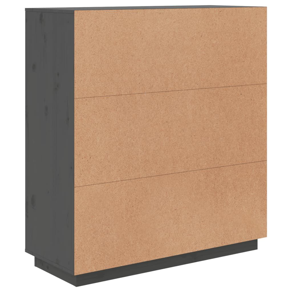 vidaXL Ντουλάπι Γκρι 100 x 40 x 108,5 εκ. από Μασίφ Ξύλο Πεύκου