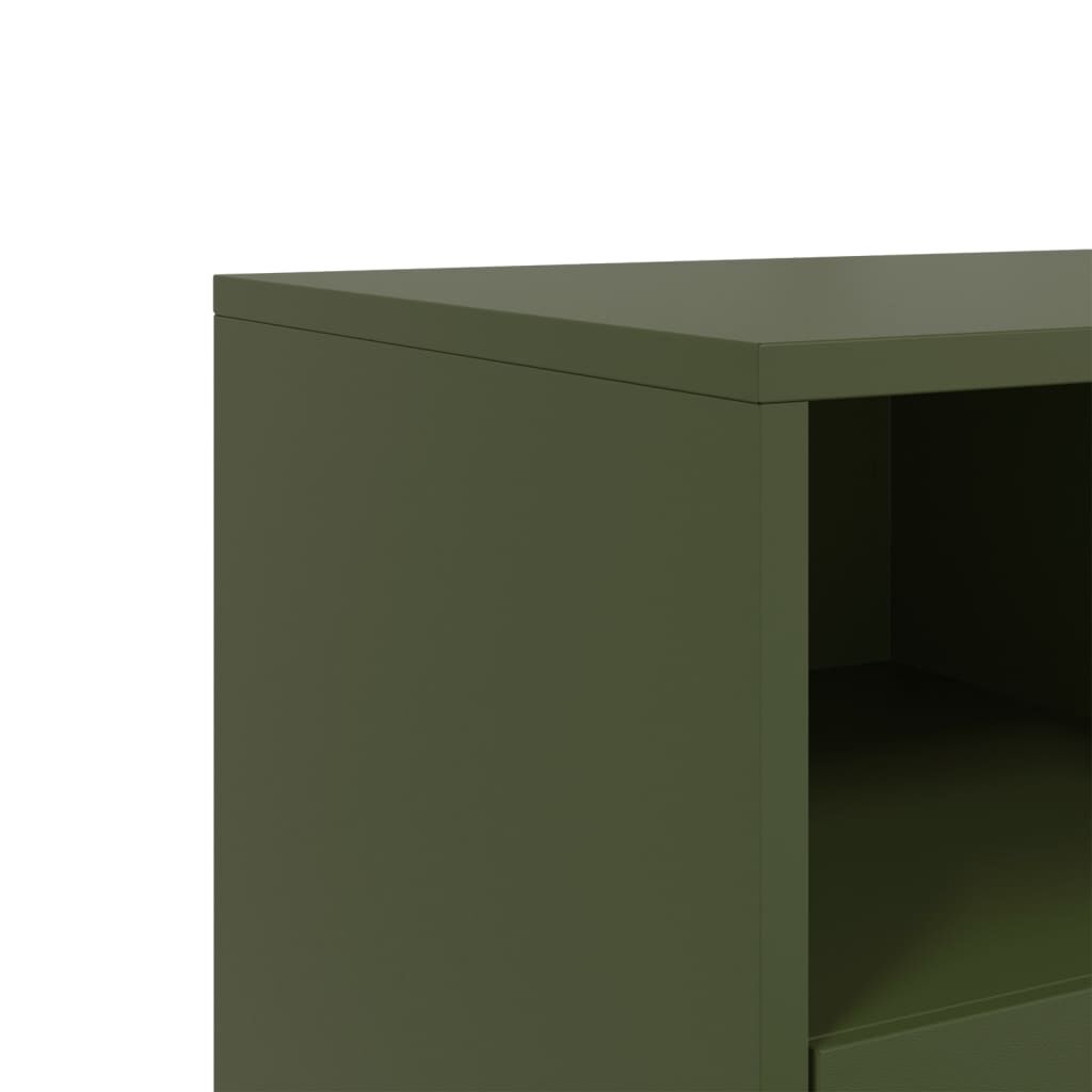 vidaXL Έπιπλο Τηλεόρασης Πράσινο Λαδί 68x39x43,5 εκ. από Ατσάλι