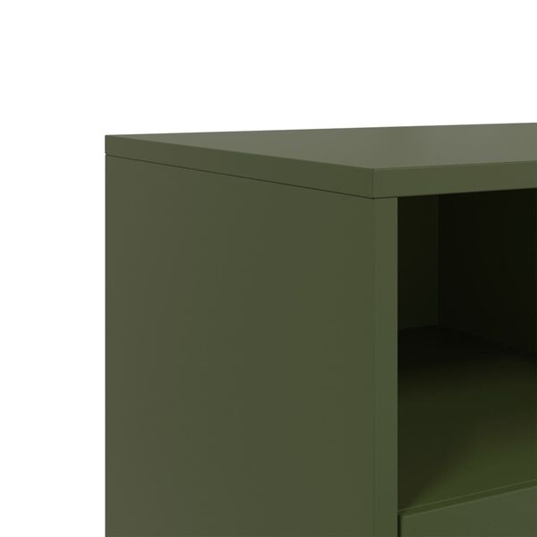 vidaXL Έπιπλο Τηλεόρασης Πράσινο Λαδί 68x39x43,5 εκ. από Ατσάλι